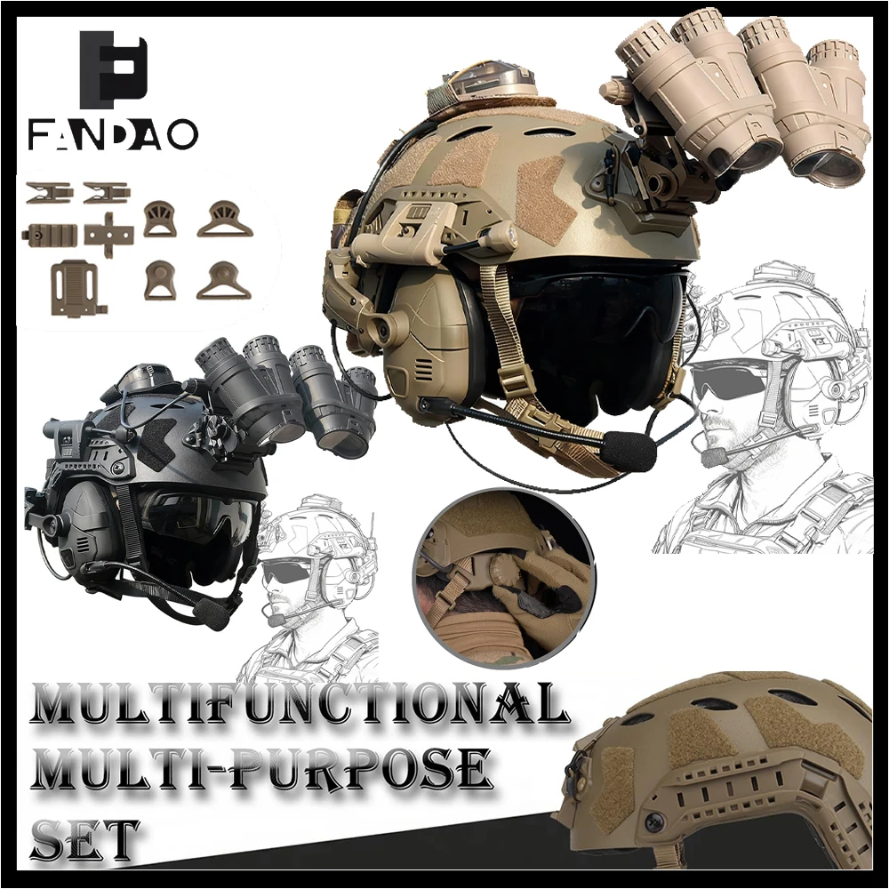 Tactical Sound Pickup Noise Headset Helmet Kit FAST SF Airsoft Helmet Set Multifunctional 8-in-1 Sports Bump Helmet for Cosplay
Tactical Sound Pickup Noise Headset Helmet Kit FAST SF Airsoft Helmet Set Multifunctional 8-in-1 Sports Bump Helmet for Cosplay