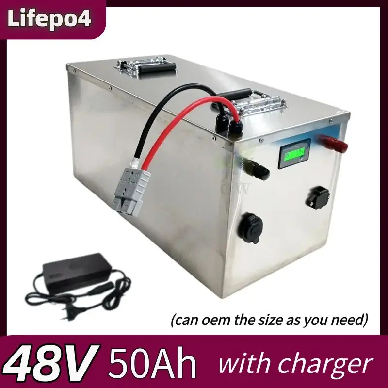 lifepo4 High capacity 48V 50AH Lifepo4 battery 48V 40AH battery pack 50A BMS 3000w AGV Shuttle car energy storage + Charger
lifepo4 High capacity 48V 50AH Lifepo4 battery 48V 40AH battery pack 50A BMS 3000w AGV Shuttle car energy storage + Charger