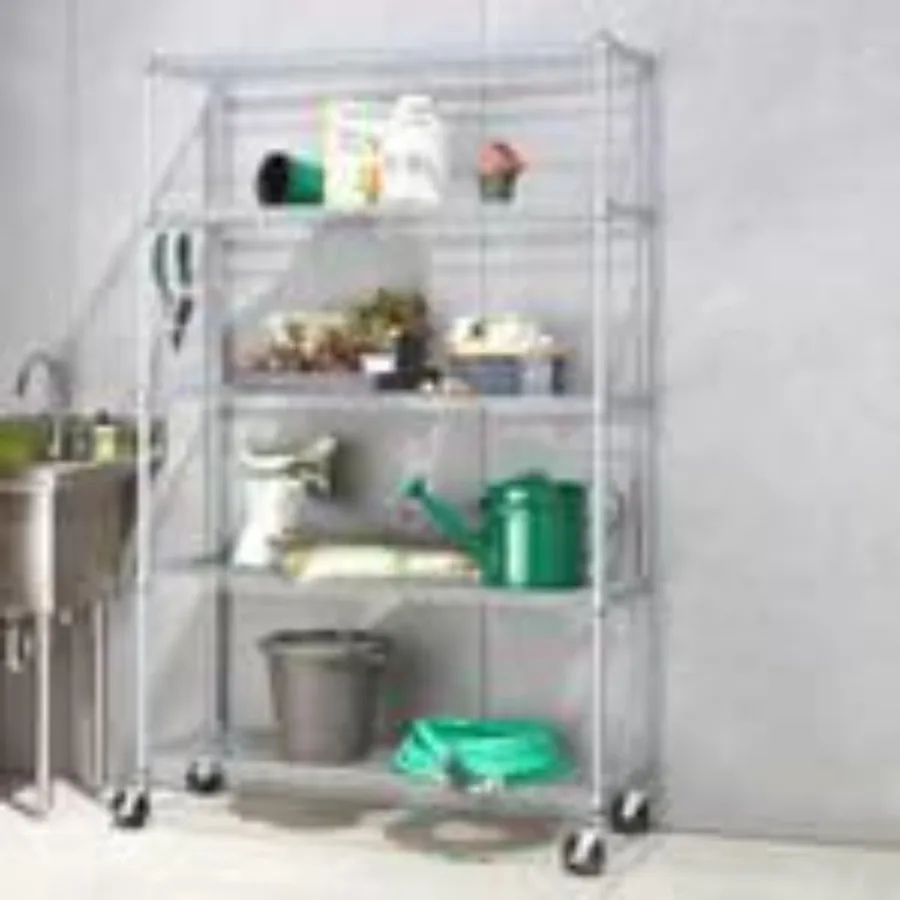 TRINITY 5Tier Outdoor Wire Shelving Rack with Wheels 48 x 18 x 72 NSF Gray Color
TRINITY 5Tier Outdoor Wire Shelving Rack with Wheels 48 x 18 x 72 NSF Gray Color