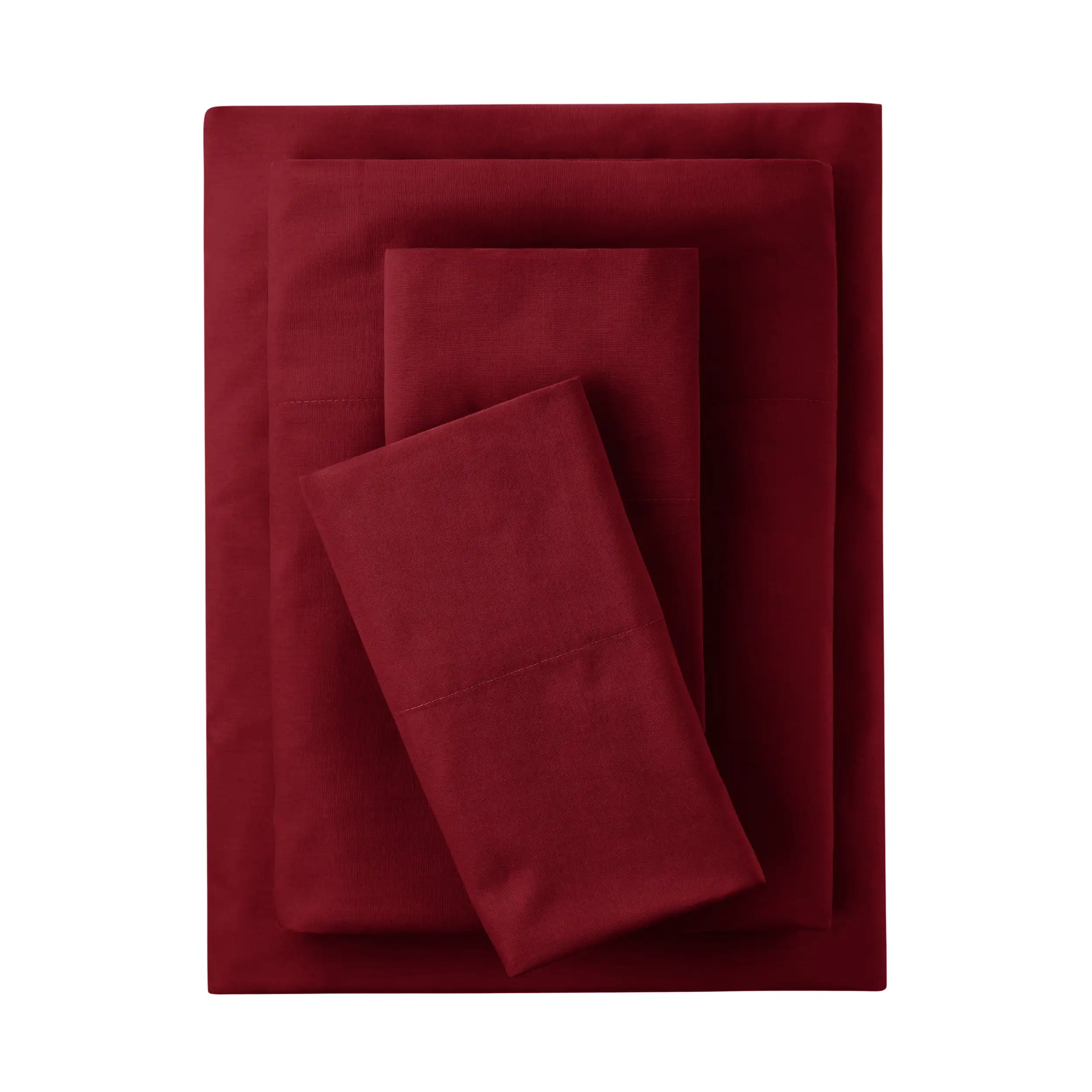 4-Piece 300 Thread Count Luscious Merlot Cvc Cotton Blend Bed Sheet Set, King, Adult / Teen
4-Piece 300 Thread Count Luscious Merlot Cvc Cotton Blend Bed Sheet Set, King, Adult / Teen