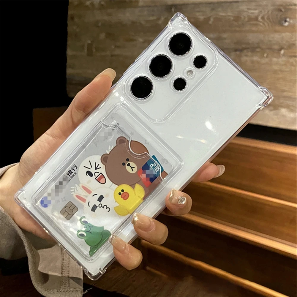 Card Holder Bag Transparent Case For Samsung Galaxy S24 Ultra S21 FE S22 S23 Plus A13 A14 A34 A54 A22 A32 A52 A33 A53 5G Case
Card Holder Bag Transparent Case For Samsung Galaxy S24 Ultra S21 FE S22 S23 Plus A13 A14 A34 A54 A22 A32 A52 A33 A53 5G Case