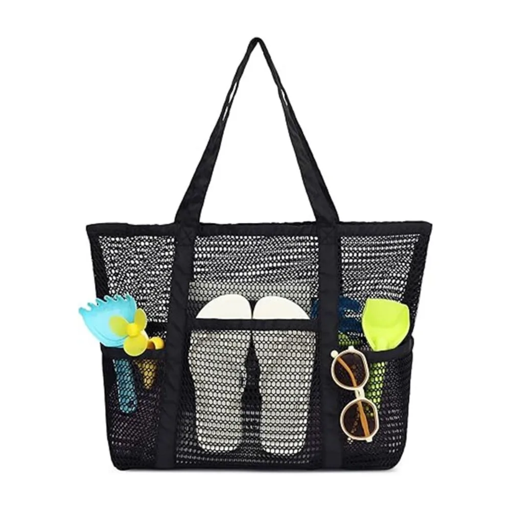 Lightweight Foldable Beach Bag Multifunctional Mini Pocket Swimming Bag Large Capacity Hollow Mesh Tote Bag for Swimming
Lightweight Foldable Beach Bag Multifunctional Mini Pocket Swimming Bag Large Capacity Hollow Mesh Tote Bag for Swimming