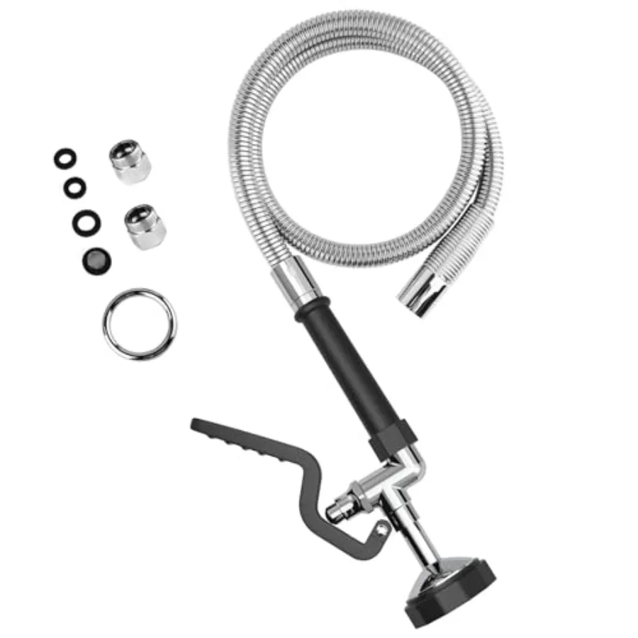 Commercial use sink spray: 45-inch stainless steel hose 1.42 GPM high-pressure pre-rinse nozzle silver finish corrosion-resista
Commercial use sink spray: 45-inch stainless steel hose 1.42 GPM high-pressure pre-rinse nozzle silver finish corrosion-resista
