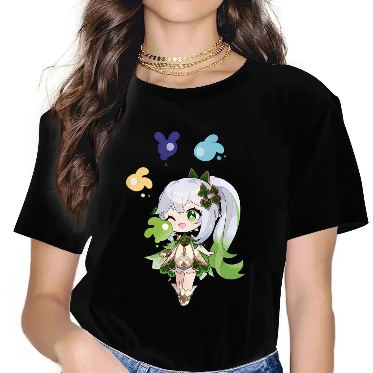 Cute Women T Shirt Genshin Impact Nahida Print Short Sleeve T-shirt Tops Harajuku Round Neck Streetwaear Tees Y2k Clothing
Cute Women T Shirt Genshin Impact Nahida Print Short Sleeve T-shirt Tops Harajuku Round Neck Streetwaear Tees Y2k Clothing