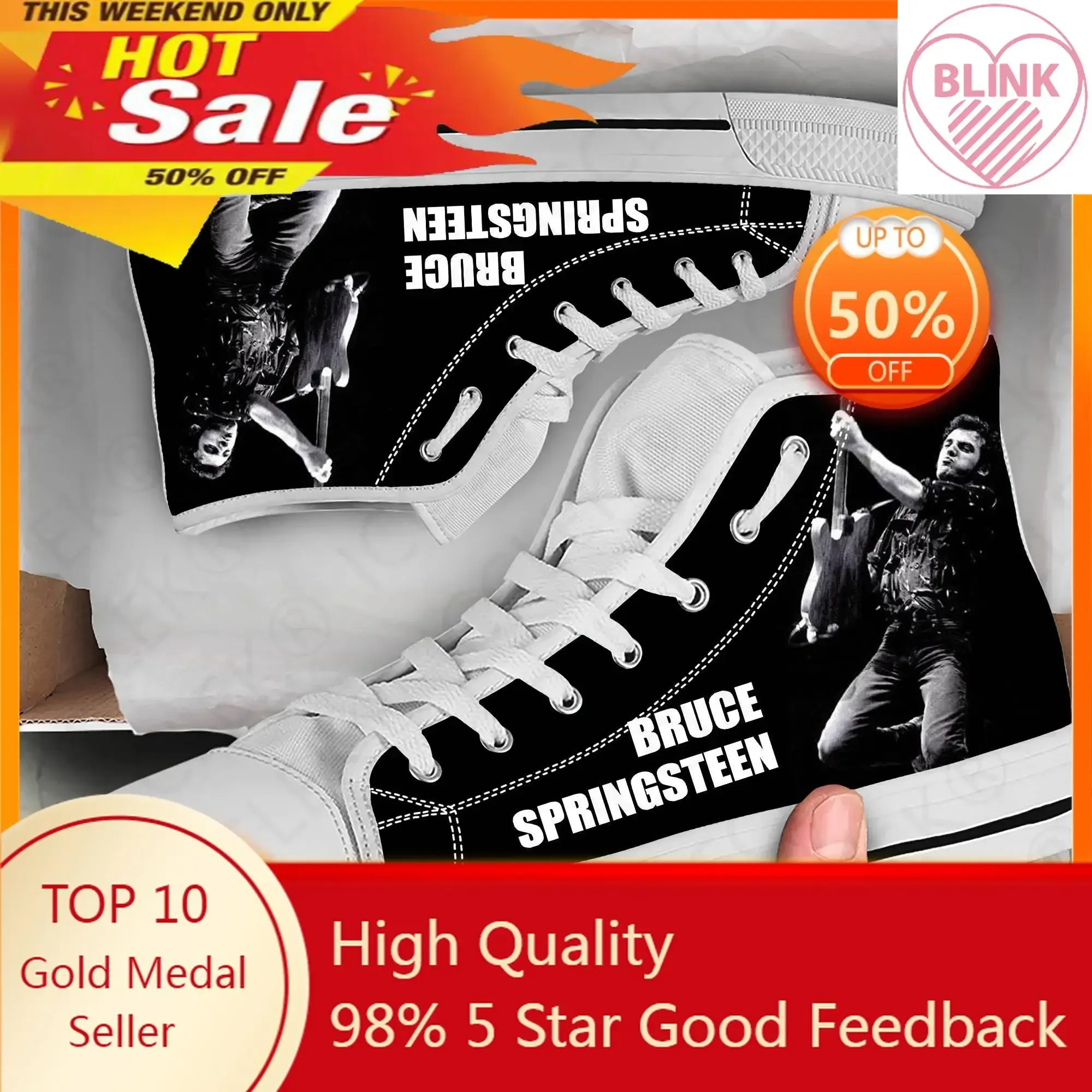 Hot Bruce Springsteen High Top Sneakers Mens Womens Teenager High Quality Casual Shoes Canvas Running 3D Custom Lightweight Shoe
Hot Bruce Springsteen High Top Sneakers Mens Womens Teenager High Quality Casual Shoes Canvas Running 3D Custom Lightweight Shoe