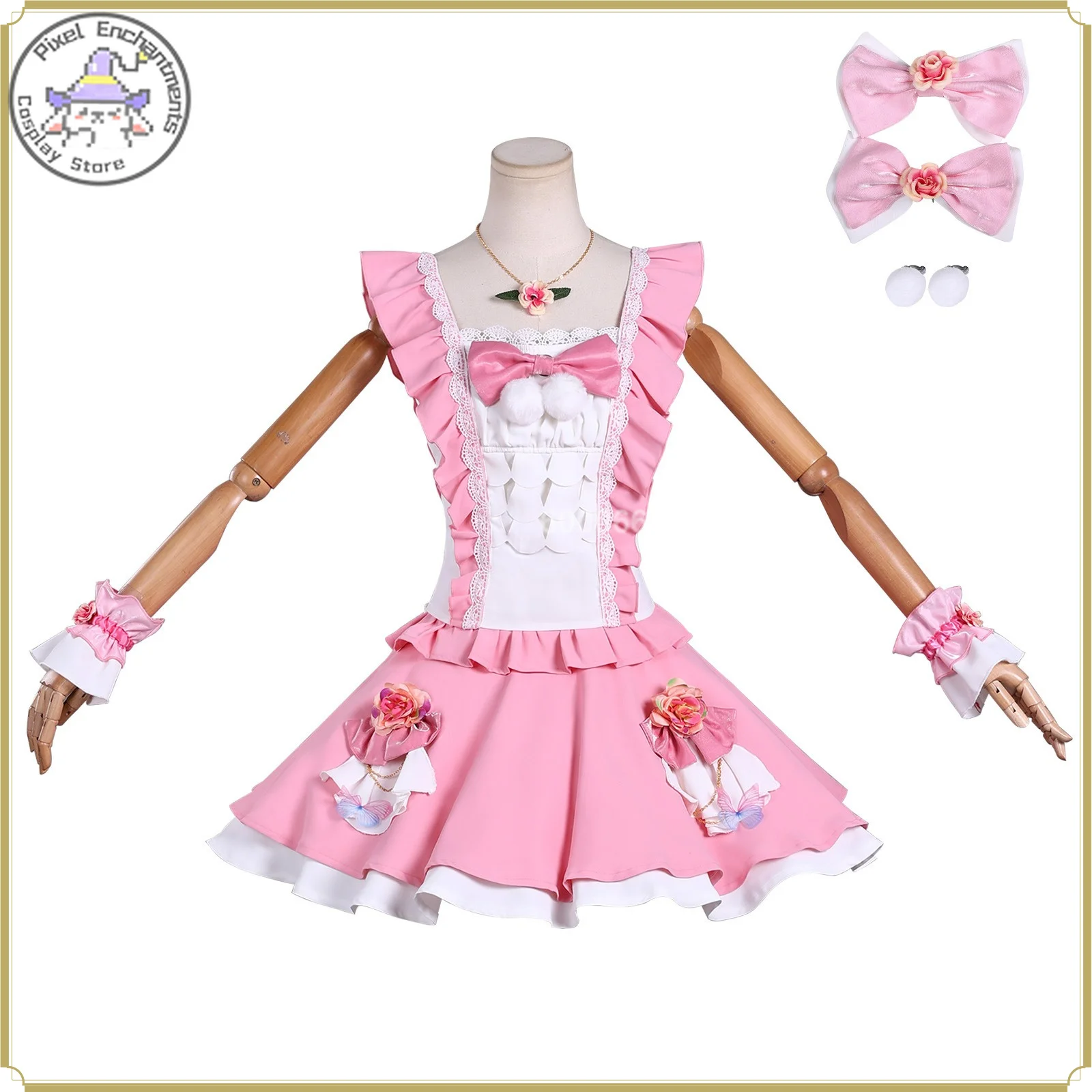 Women's Yume Nijino Cosplay Costume Full Set - High Quality Lace Trim Ruffled Tulle Skirt Anime Clothes Halloween Party Suit
Women's Yume Nijino Cosplay Costume Full Set - High Quality Lace Trim Ruffled Tulle Skirt Anime Clothes Halloween Party Suit