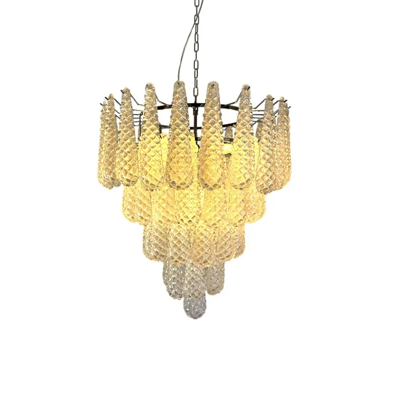 French villa living room light luxury chandelier stair light dining room bedroom retro glass lamp
French villa living room light luxury chandelier stair light dining room bedroom retro glass lamp