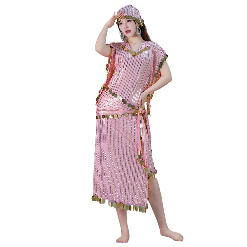 3 Piece Set Robe Egyptian Folk Dance Baladi Saidi Bamboo Stick Dance Performance Costume Gold-Embossed Fabric Belly Dance Sexy
3 Piece Set Robe Egyptian Folk Dance Baladi Saidi Bamboo Stick Dance Performance Costume Gold-Embossed Fabric Belly Dance Sexy