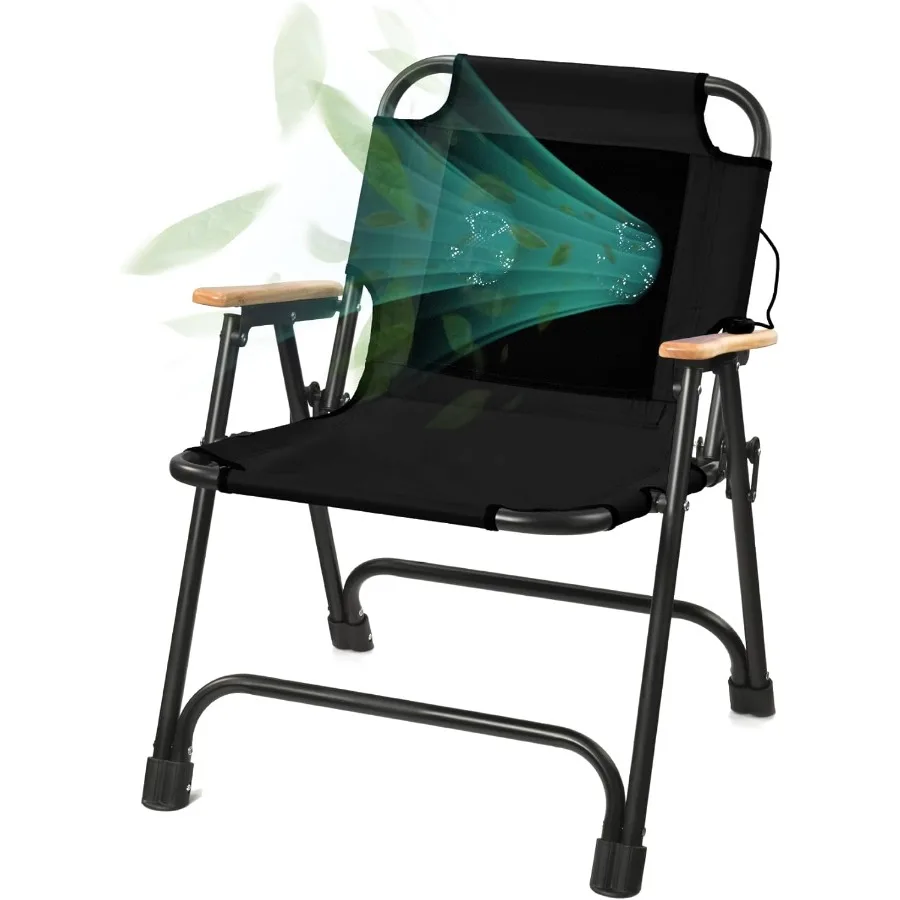 Foldable Beach Chair with Integrated USBPowered Cooling Fan for Outdoor Comfort at Camp Beach and Fishing Trips Black
Foldable Beach Chair with Integrated USBPowered Cooling Fan for Outdoor Comfort at Camp Beach and Fishing Trips Black