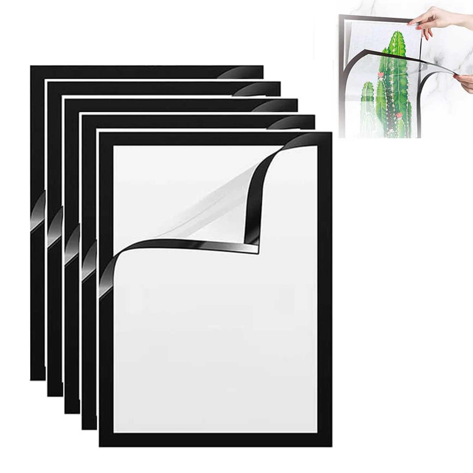 5Pcs Black Magnetic Photo Frame A4 (1.7x 8.3 inches)Size Diamond Art Picture Frame,Award Frame,Self-adhesive, Poster Frame
5Pcs Black Magnetic Photo Frame A4 (1.7x 8.3 inches)Size Diamond Art Picture Frame,Award Frame,Self-adhesive, Poster Frame