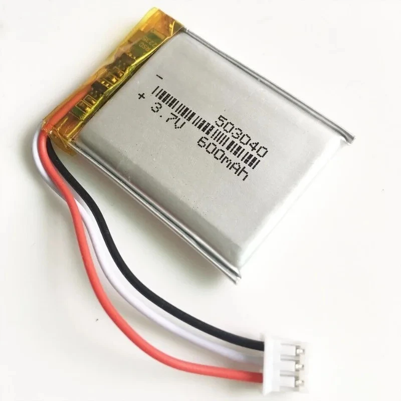 3.7V 600mAh 503040 Lipo Rechargeable Battery JST 3pin PH 2.0mm Plug Power Supply -
3.7V 600mAh 503040 Lipo Rechargeable Battery JST 3pin PH 2.0mm Plug Power Supply -
