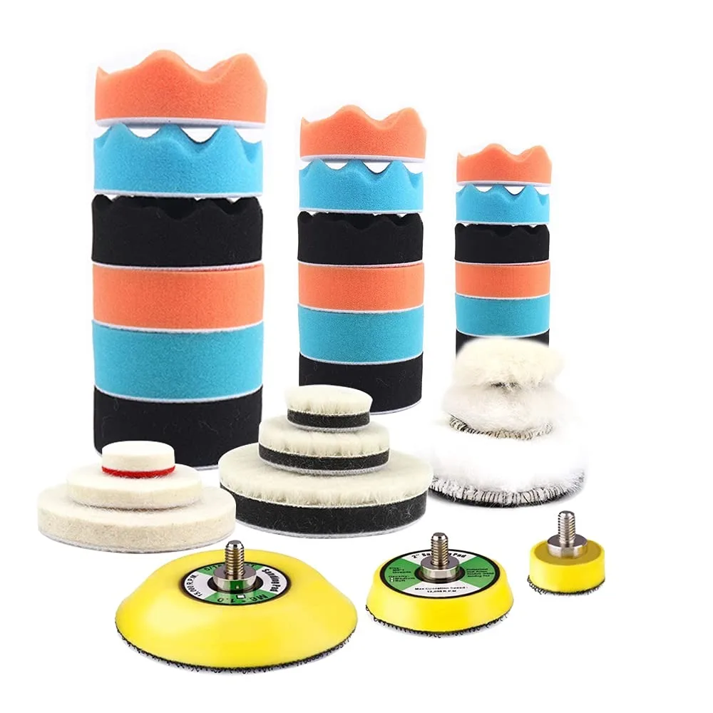 SI FANG 30 шт. 1 2 3 Набор губчатых полировальных подушечек для мини-обытальной воздушной шлифовальной машины, включает в себя опорную пластину с крючком и петлей,
SI FANG 30 шт. 1 2 3 Набор губчатых полировальных подушечек для мини-обытальной воздушной шлифовальной машины, включает в себя опорную пластину с крючком и петлей,