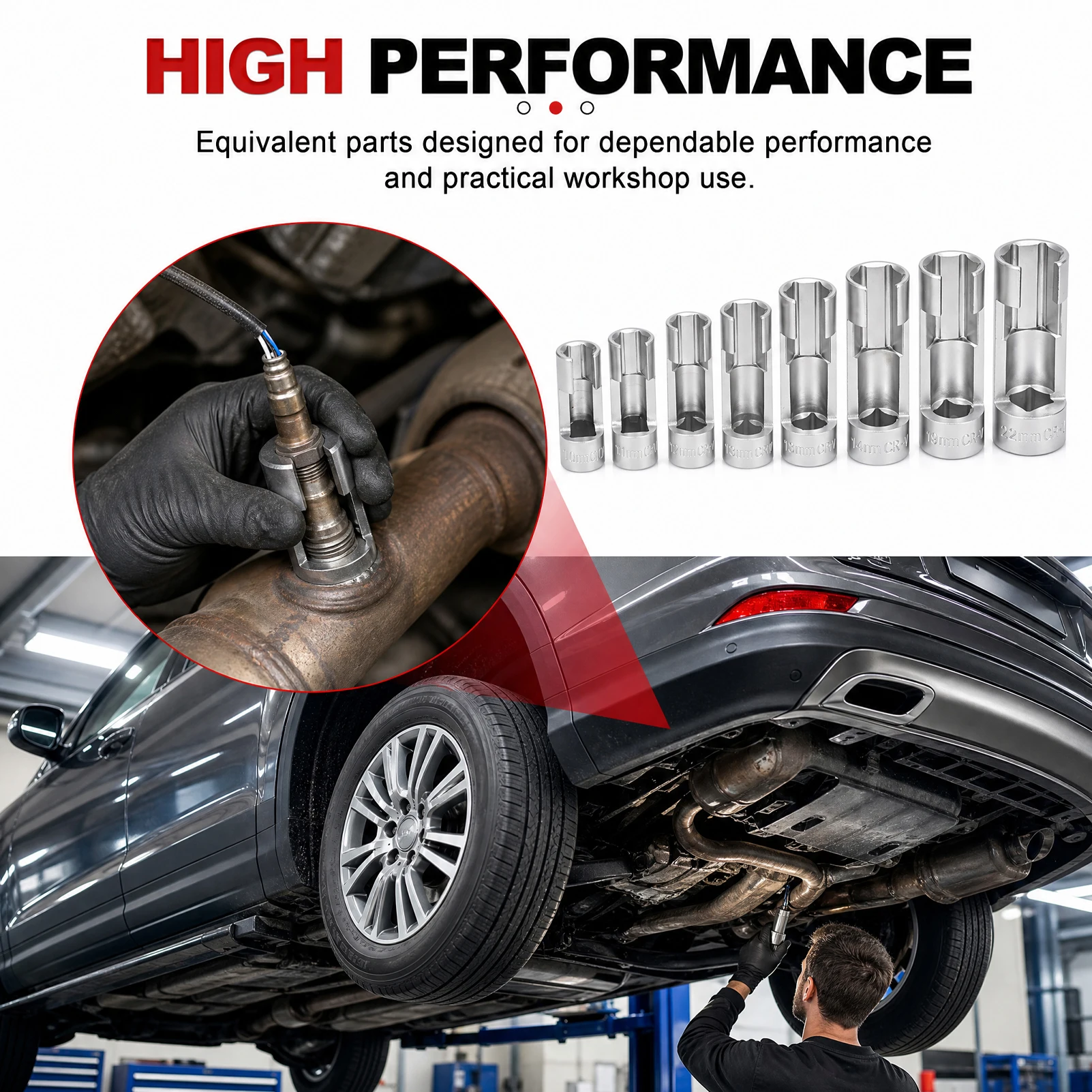 9Pcs Automotive O2 Oxygens Sensors Socket Offset Wrench Remover Tool and Thread Chasers Tool 10-22mm
9Pcs Automotive O2 Oxygens Sensors Socket Offset Wrench Remover Tool and Thread Chasers Tool 10-22mm