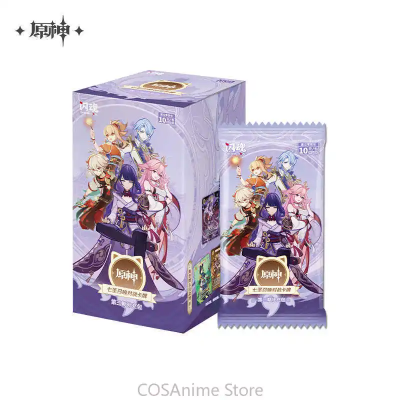 Официальная игра Genshin Impact Card, персонаж Genius Invitation TCG, боевая карта, фаза 3, коллекция косплей-карт, подарки на Хэллоуин
Официальная игра Genshin Impact Card, персонаж Genius Invitation TCG, боевая карта, фаза 3, коллекция косплей-карт, подарки на Хэллоуин