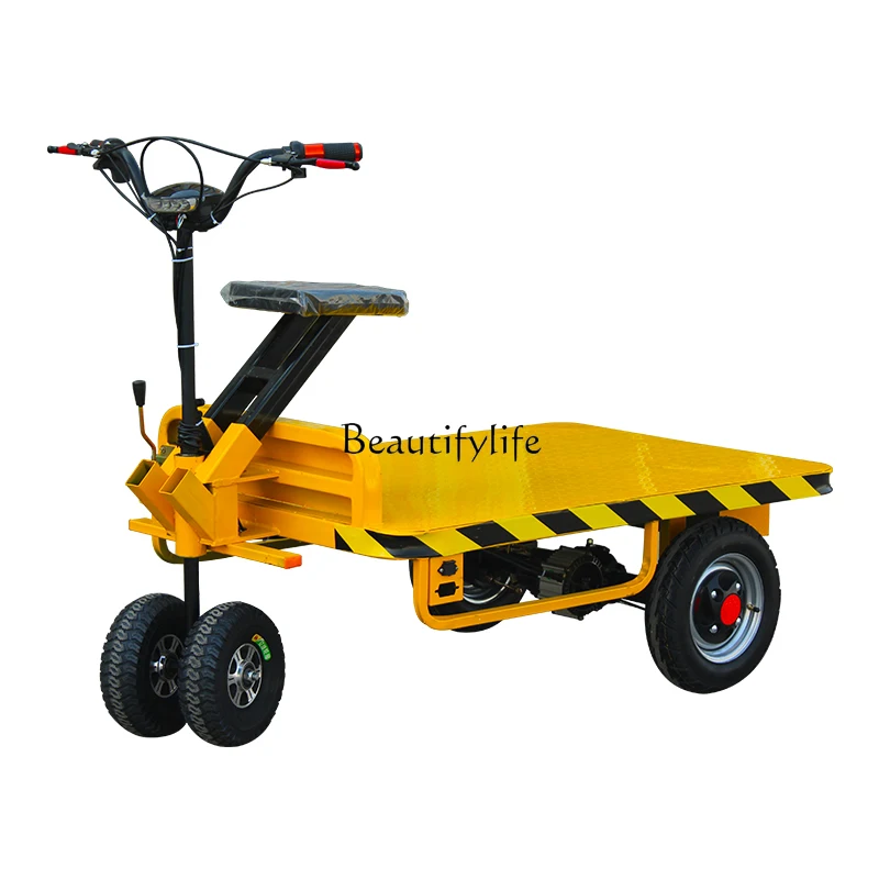 Electric flat hand push truck to pull goods, warehouse construction site load king folding small trailer
Electric flat hand push truck to pull goods, warehouse construction site load king folding small trailer