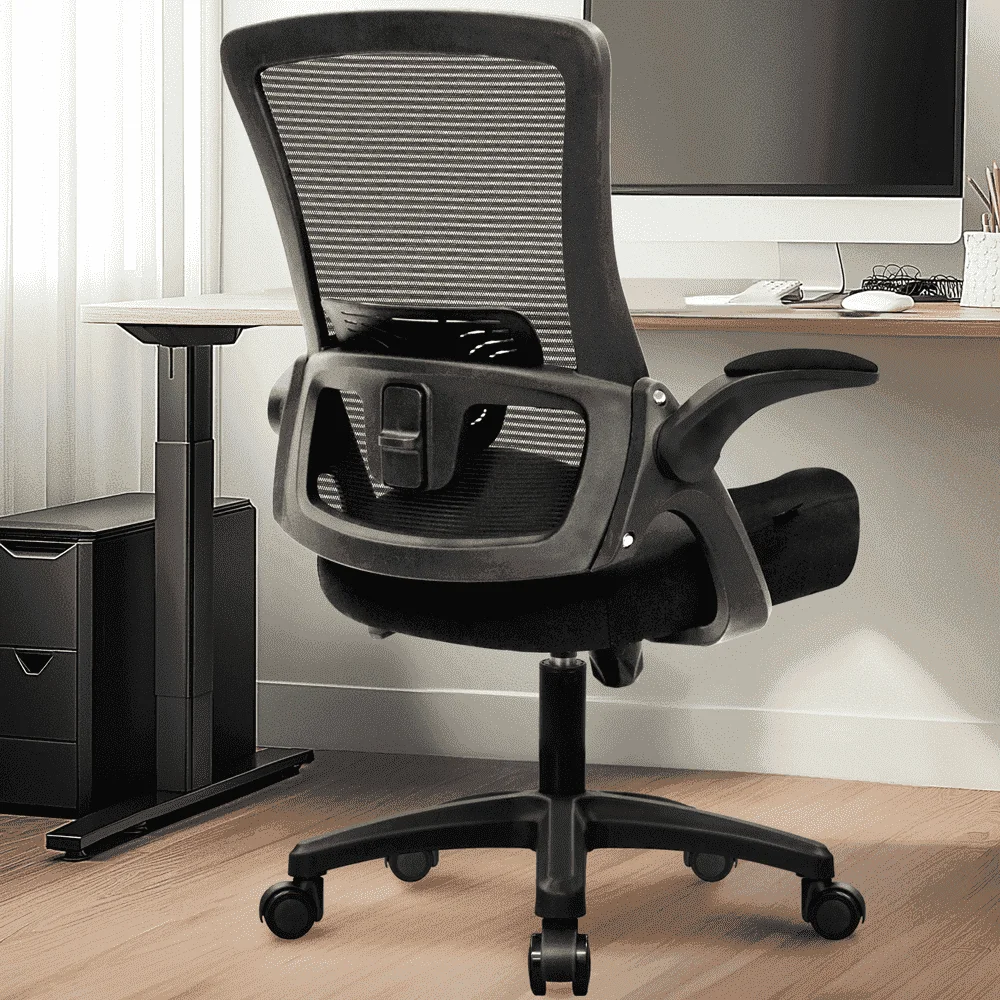Ergonomic Office Chair, Comfort Home Office Task Chair, Lumbar Support Computer Chair with Flip-up Arms and Adjustable
Ergonomic Office Chair, Comfort Home Office Task Chair, Lumbar Support Computer Chair with Flip-up Arms and Adjustable