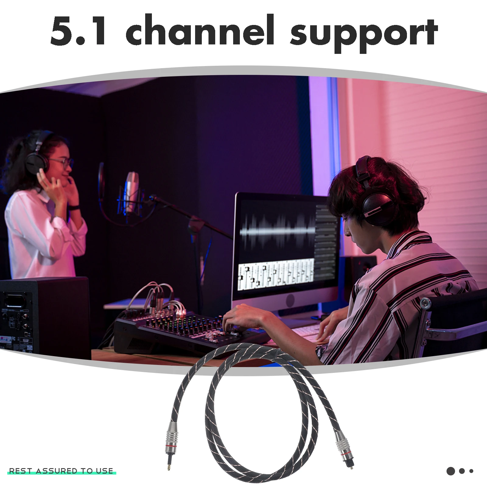 1pc Optical .1 Optic Cord For Extension Durable Zinc Alloy Connectors Audio Cable For Home
1pc Optical .1 Optic Cord For Extension Durable Zinc Alloy Connectors Audio Cable For Home