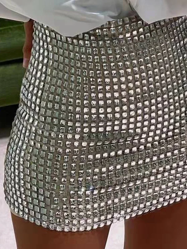 Bright Color Diamond Slim Fit Skirt Pure Color iny Diamond Wrap around mid Waist Street Sle Casual Summer Skirt
Bright Color Diamond Slim Fit Skirt Pure Color iny Diamond Wrap around mid Waist Street Sle Casual Summer Skirt