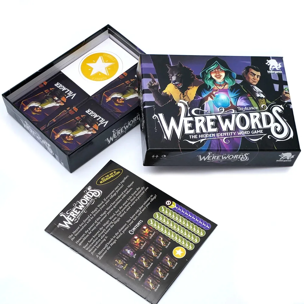 Настольная игра Werewords: веселье для всей семьи, увлекательная, развивающая, отлично подходит для семейных вечеринок, игра для развития словесности.
Настольная игра Werewords: веселье для всей семьи, увлекательная, развивающая, отлично подходит для семейных вечеринок, игра для развития словесности.