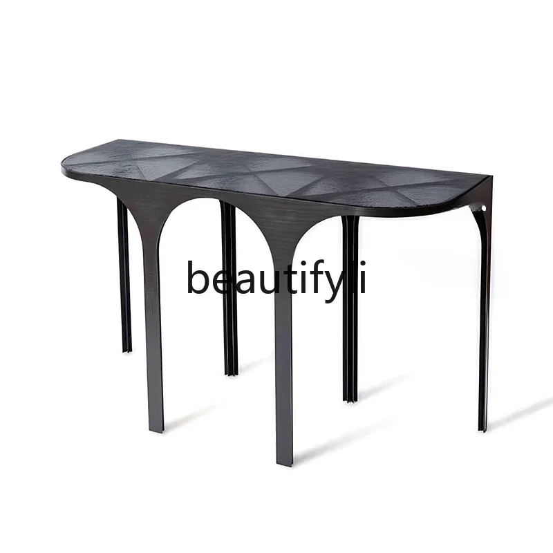 Italian stainless steel entrance table light luxury high-end strip case villa living room facing the door entrance table
Italian stainless steel entrance table light luxury high-end strip case villa living room facing the door entrance table