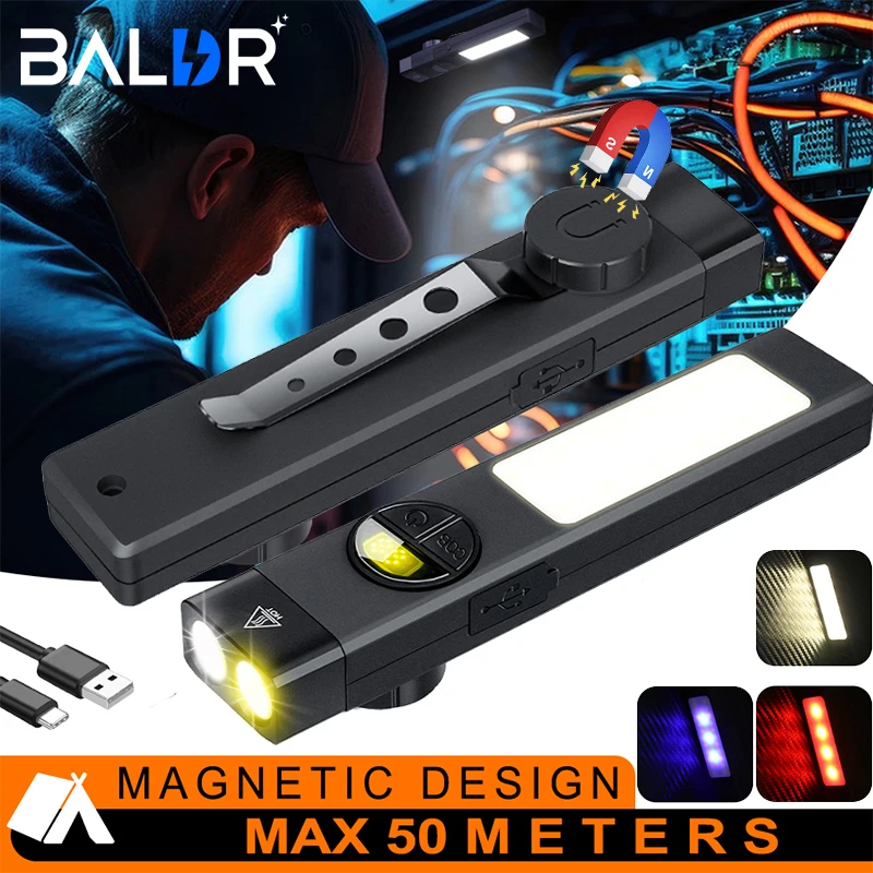 New ABS Flashlight with 365 UV Light Type C Charging Flashlights with Strong Magnet Outdoor EDC Torch Camping Emergency Lamp
New ABS Flashlight with 365 UV Light Type C Charging Flashlights with Strong Magnet Outdoor EDC Torch Camping Emergency Lamp