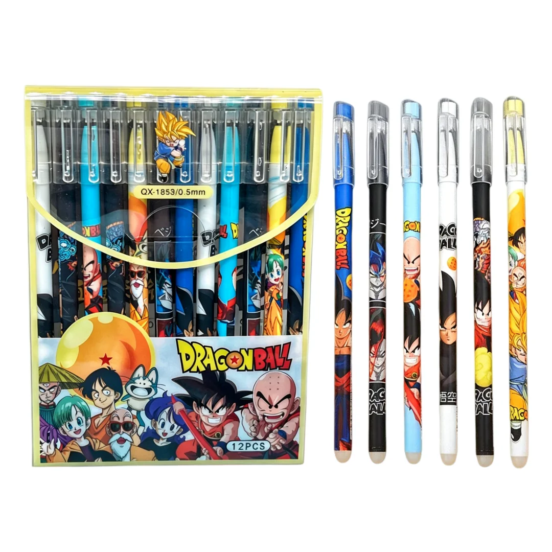 Dragon Ball Z Gel Pens Set 12PCS Black Ink 0.5mm, Anime Retractable Pens for School Office Supplies & Gifts for Fans
Dragon Ball Z Gel Pens Set 12PCS Black Ink 0.5mm, Anime Retractable Pens for School Office Supplies & Gifts for Fans