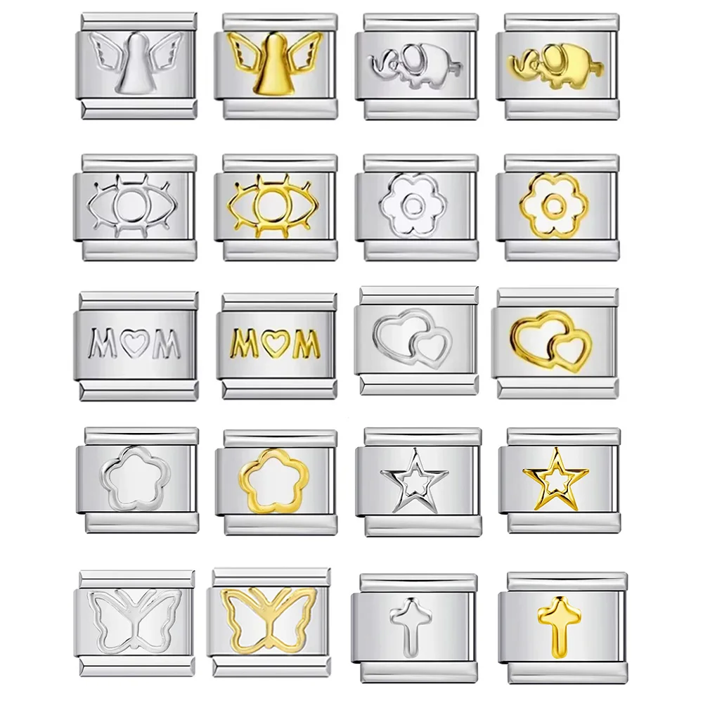 New 9mm Italian Charm Stainless Steel Bracelets Fad Titanium Steel Gold-plated Oil Dripping Cartoon DIY Module Retail Wholesale 
New 9mm Italian Charm Stainless Steel Bracelets Fad Titanium Steel Gold-plated Oil Dripping Cartoon DIY Module Retail Wholesale