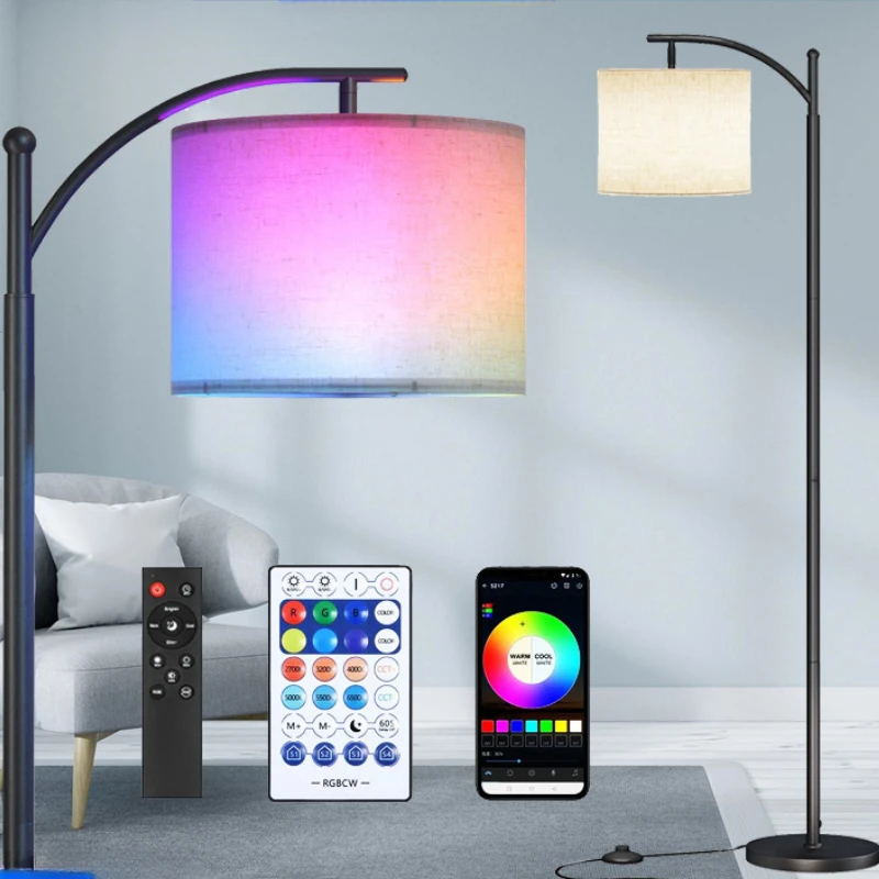 LED Linen Lampshade Floor Lamp Vintage Living Room Sofa Side Decoration Vertical Lamp Loft E27 RGB Dimmable Floor Lights 
LED Linen Lampshade Floor Lamp Vintage Living Room Sofa Side Decoration Vertical Lamp Loft E27 RGB Dimmable Floor Lights