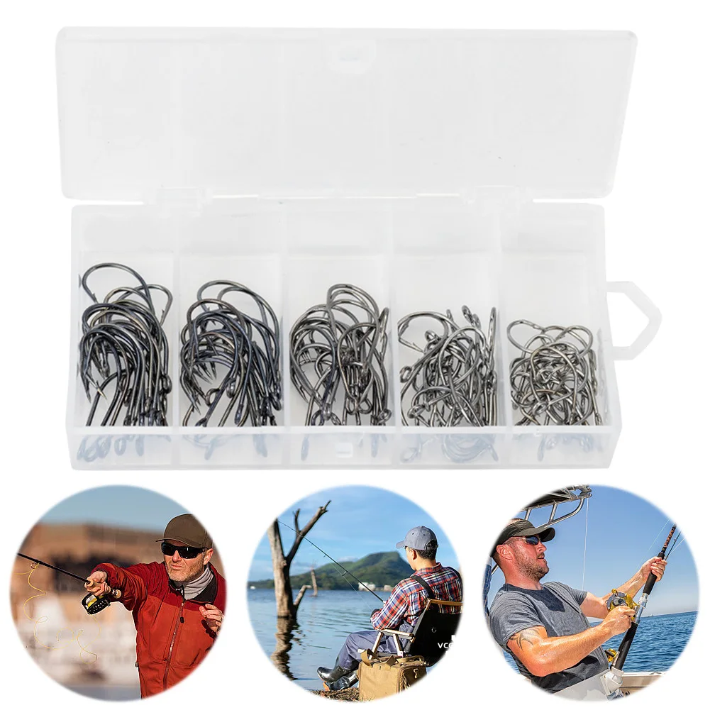 Набор рыболовных крючков, 100 шт./кор., из высокоуглеродистой стали, с бородкой, для ловли карпа, для пресноводной и морской рыбалки, рыболовные принадлежности
Набор рыболовных крючков, 100 шт./кор., из высокоуглеродистой стали, с бородкой, для ловли карпа, для пресноводной и морской рыбалки, рыболовные принадлежности