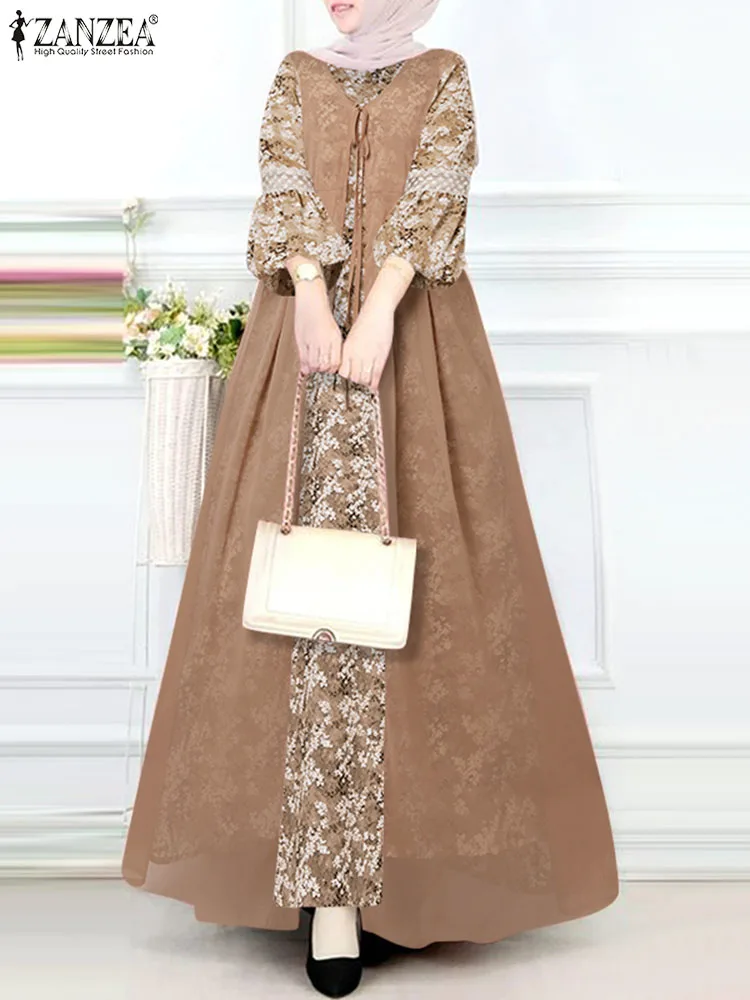 ZANZEA Summer Fashion Puff Sleeve Sundress Casual Muslim Dress Elegant Party Maxi Vestidos Female Vintage Lace-Up Dresses 2024
ZANZEA Summer Fashion Puff Sleeve Sundress Casual Muslim Dress Elegant Party Maxi Vestidos Female Vintage Lace-Up Dresses 2024