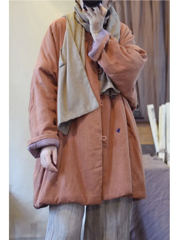 Designated Waed Linen Cotton Jaet with Side kets Single Row Button Multiple Bule Clasp Thiened Long Sve Coat
Designated Waed Linen Cotton Jaet with Side kets Single Row Button Multiple Bule Clasp Thiened Long Sve Coat