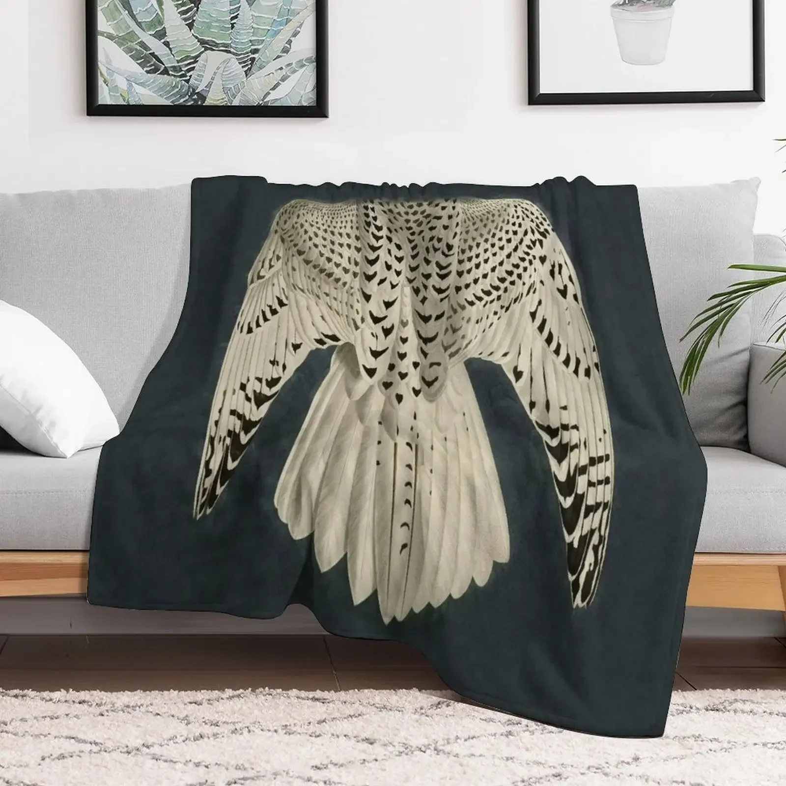 Wings / Fragments of Iceland or Jer Falcon by J.J.Audubon / Vintage birds / Feathers Texture dark background Throw Blanket
Wings / Fragments of Iceland or Jer Falcon by J.J.Audubon / Vintage birds / Feathers Texture dark background Throw Blanket