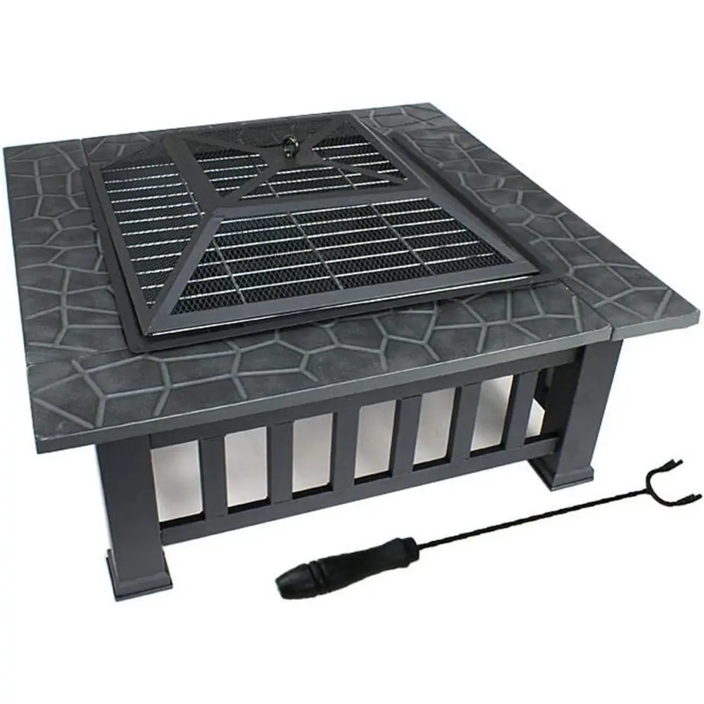 Sturdy 32 Square Metal Fire Pit for Outdoor Patio, Garden, Backyard, and Beach Gatherings
Sturdy 32 Square Metal Fire Pit for Outdoor Patio, Garden, Backyard, and Beach Gatherings