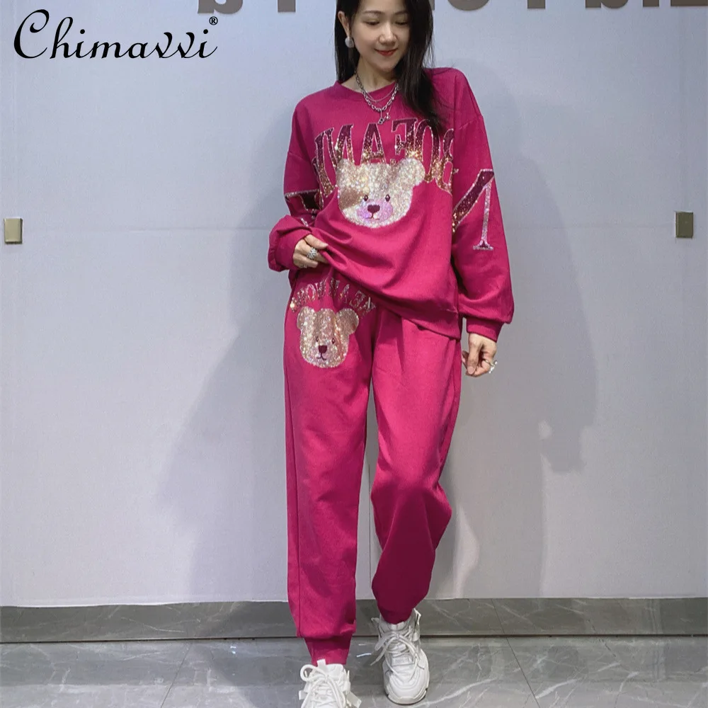 2025 Autumn New Fashion Casual Round Neck Loose Rhinestone Long Sleeve Sweatshirt + Long Pants Two-Piece Women's Outfits
2025 Autumn New Fashion Casual Round Neck Loose Rhinestone Long Sleeve Sweatshirt + Long Pants Two-Piece Women's Outfits