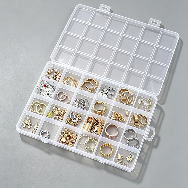 5pcs 24 Grids Clear Plastic Jewelry Organizer Boxes Compartment Storage Case for Beads Nail Rhinestones DIY Small Accessories
5pcs 24 Grids Clear Plastic Jewelry Organizer Boxes Compartment Storage Case for Beads Nail Rhinestones DIY Small Accessories
