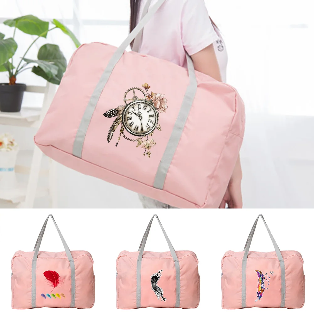 Foldable Large-capacity Unisex Fashion Luggage Travel Tote Bag Feather Pattern Travel Bag
Foldable Large-capacity Unisex Fashion Luggage Travel Tote Bag Feather Pattern Travel Bag