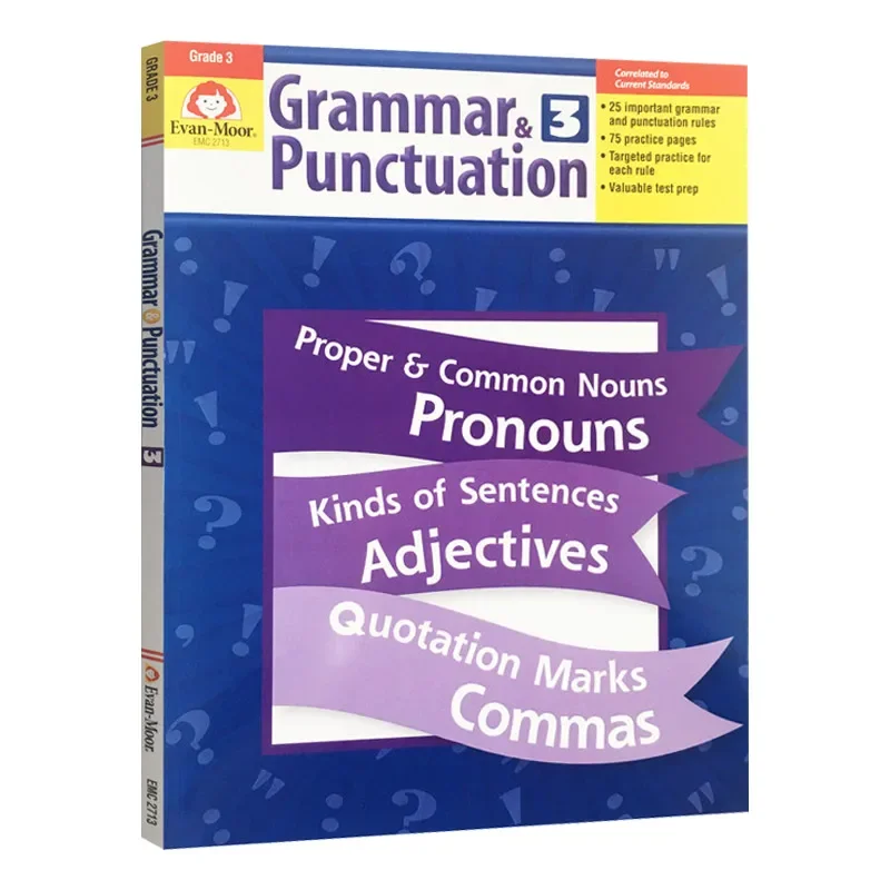Evan-Moor Grammar and Punctuation, Grade 3 Workbook,aged 6 7 8 9, English book 9781557998477
Evan-Moor Grammar and Punctuation, Grade 3 Workbook,aged 6 7 8 9, English book 9781557998477