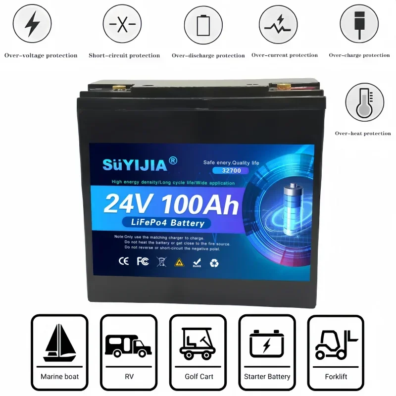 New LiFePO4 32700 24V 100Ah-200Ah L Battery has built-in 200A rechargeable Ferrous Lithium Phosphate Solar Off-grid Battery.
New LiFePO4 32700 24V 100Ah-200Ah L Battery has built-in 200A rechargeable Ferrous Lithium Phosphate Solar Off-grid Battery.