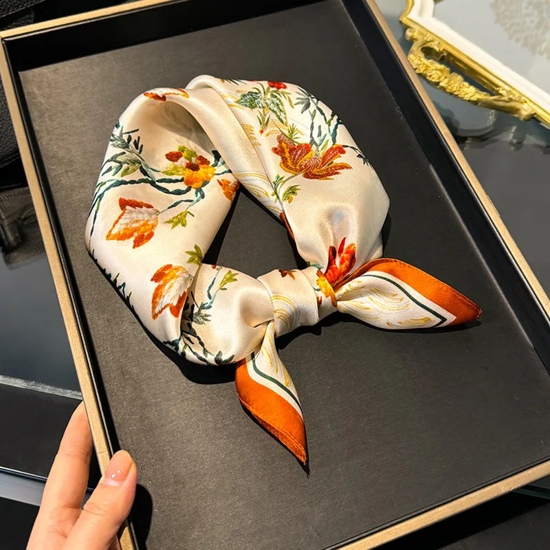 100% Silk Scarf Women 2026 Autumn Orange Floral Square Scarf Neckerchief Hijab Headscarf Women's Winter Headband
100% Silk Scarf Women 2026 Autumn Orange Floral Square Scarf Neckerchief Hijab Headscarf Women's Winter Headband