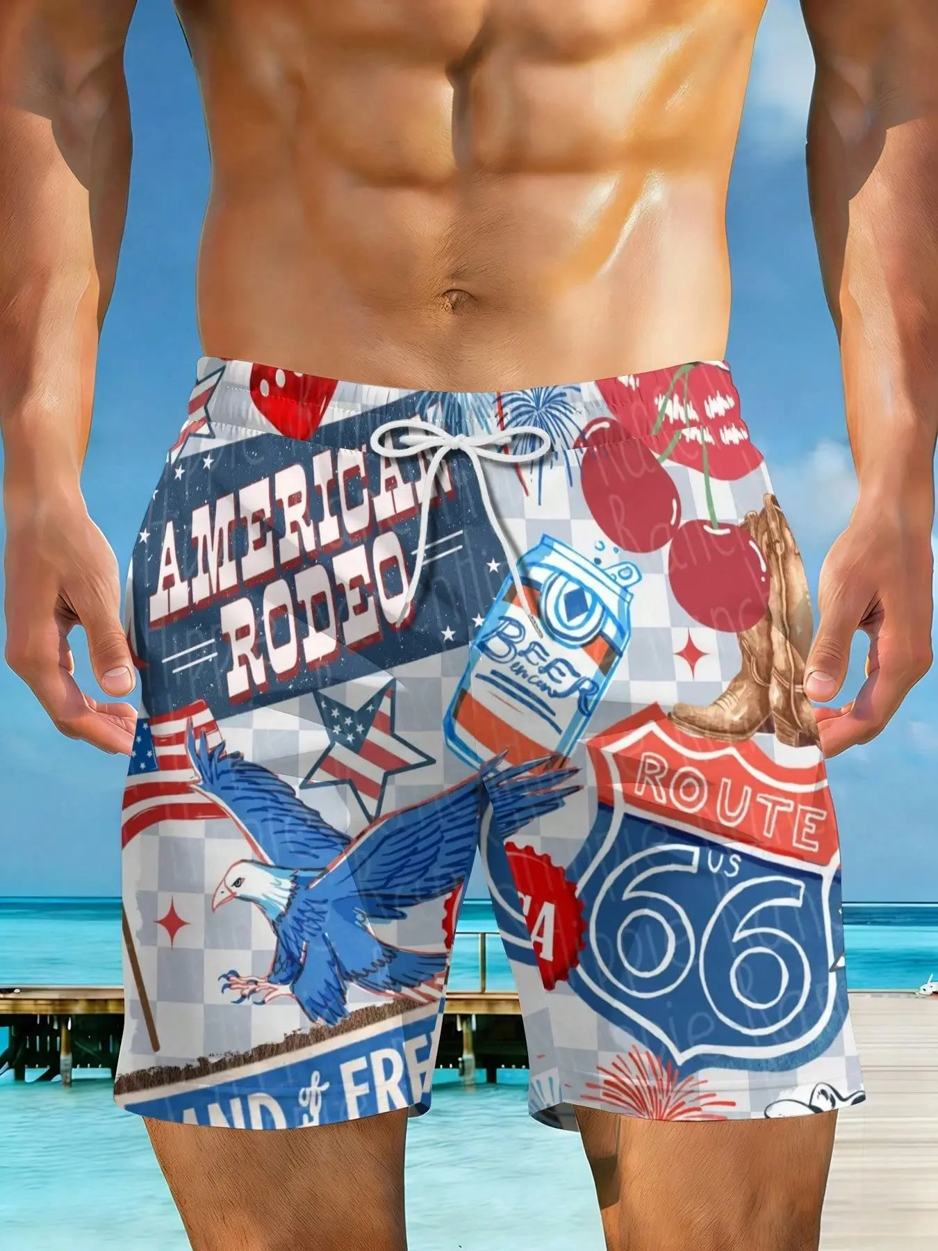 2026 Summer New Styles American Rodeo Route Sixty Six Land Of The Free Plus Size Men's Casual Beach Shorts Suitable For Summer Outings And Beach Vacations Surfing And Relaxation Activities
2026 Summer New Styles American Rodeo Route Sixty Six Land Of The Free Plus Size Men's Casual Beach Shorts Suitable For Summer Outings And Beach Vacations Surfing And Relaxation Activities