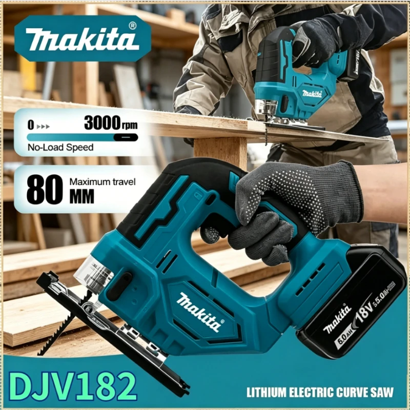 Makita DJV182 brushless electric reciprocating saw cordless cutting machine rechargeable multifunctional woodworking 18V Tool
Makita DJV182 brushless electric reciprocating saw cordless cutting machine rechargeable multifunctional woodworking 18V Tool