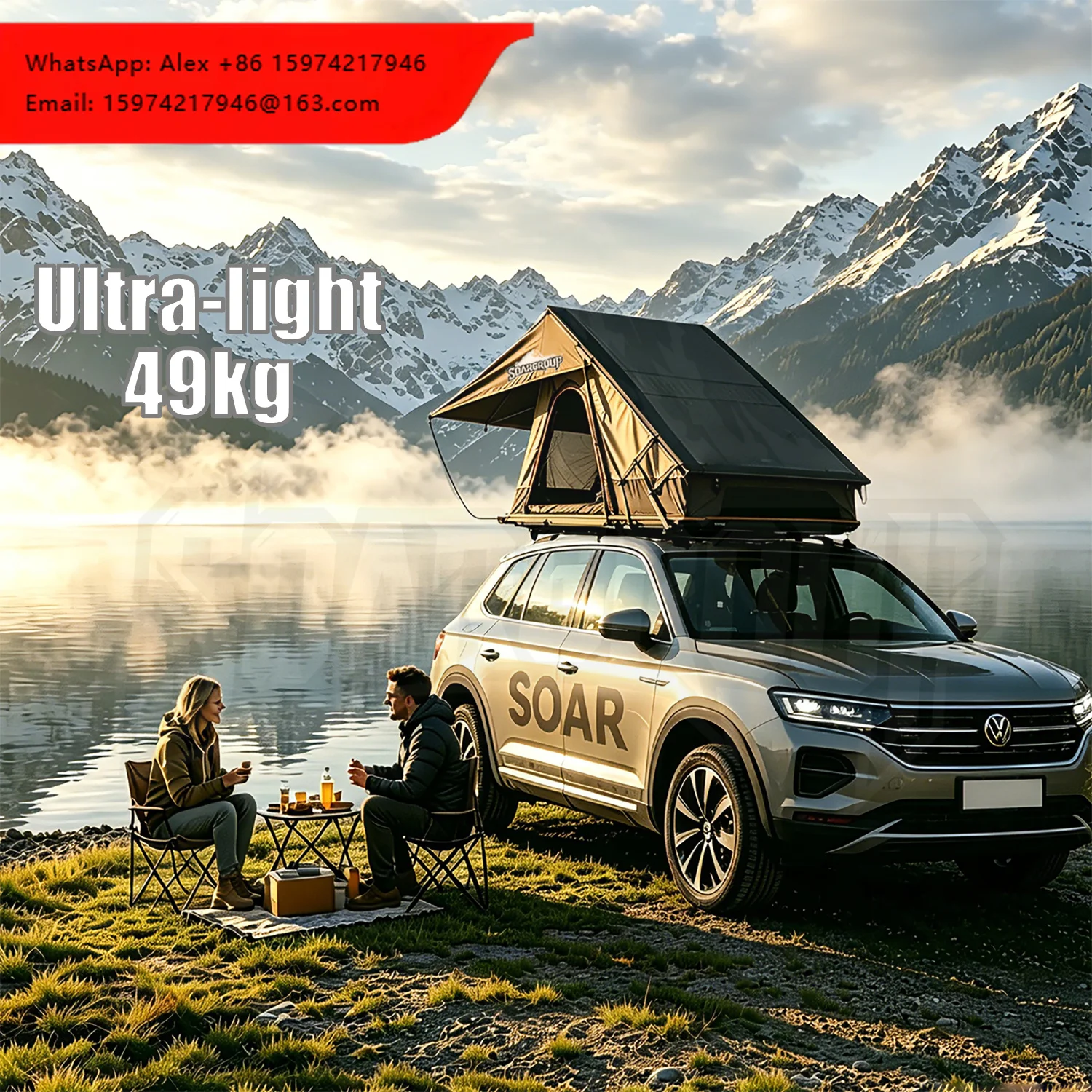 Factory Direct 2-3 Person 49KG Lightweight 8cm Triangle Roof Top Tent Hard Shell Waterproof Foldable Four-season Oxford Camping
Factory Direct 2-3 Person 49KG Lightweight 8cm Triangle Roof Top Tent Hard Shell Waterproof Foldable Four-season Oxford Camping
