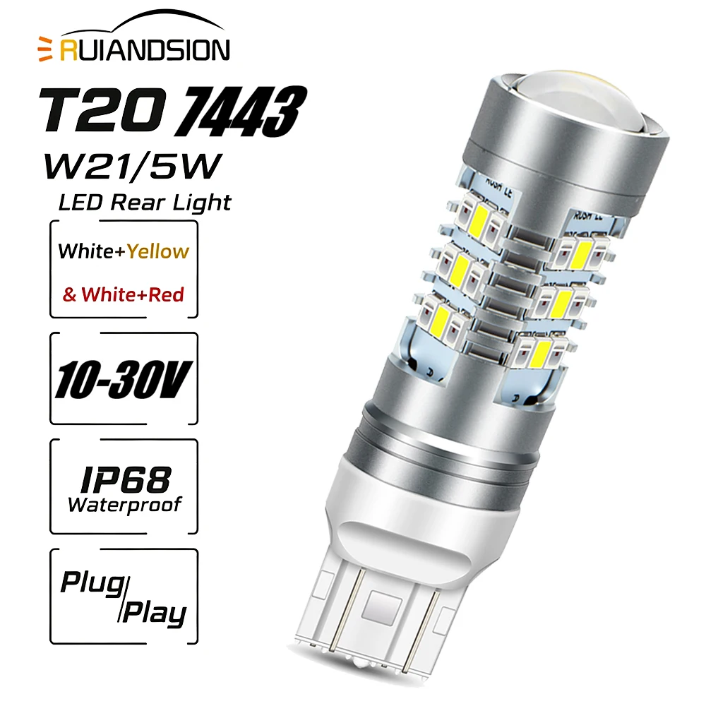 1Pcs 7443 3157 T20 LED Rear Bulb 900LM 2835 Chip 31SMD CANBUS Error Free Turn Signal Brake Tail Light 10-30V for Car Truck
1Pcs 7443 3157 T20 LED Rear Bulb 900LM 2835 Chip 31SMD CANBUS Error Free Turn Signal Brake Tail Light 10-30V for Car Truck
