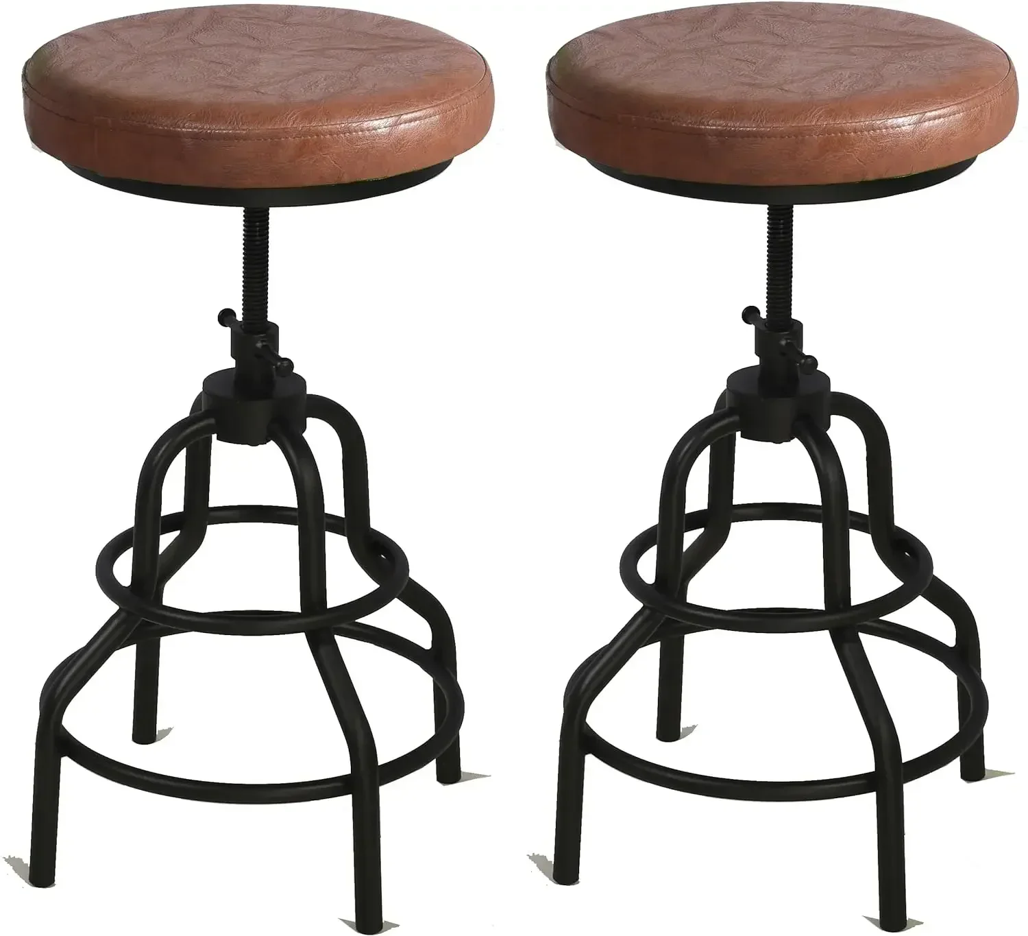 ad Industrial Bar Stools-Swivel Leather Metal Bar Stool-20-27 Inch Tall Counter Height-Adjustable Kitchen Stool
ad Industrial Bar Stools-Swivel Leather Metal Bar Stool-20-27 Inch Tall Counter Height-Adjustable Kitchen Stool