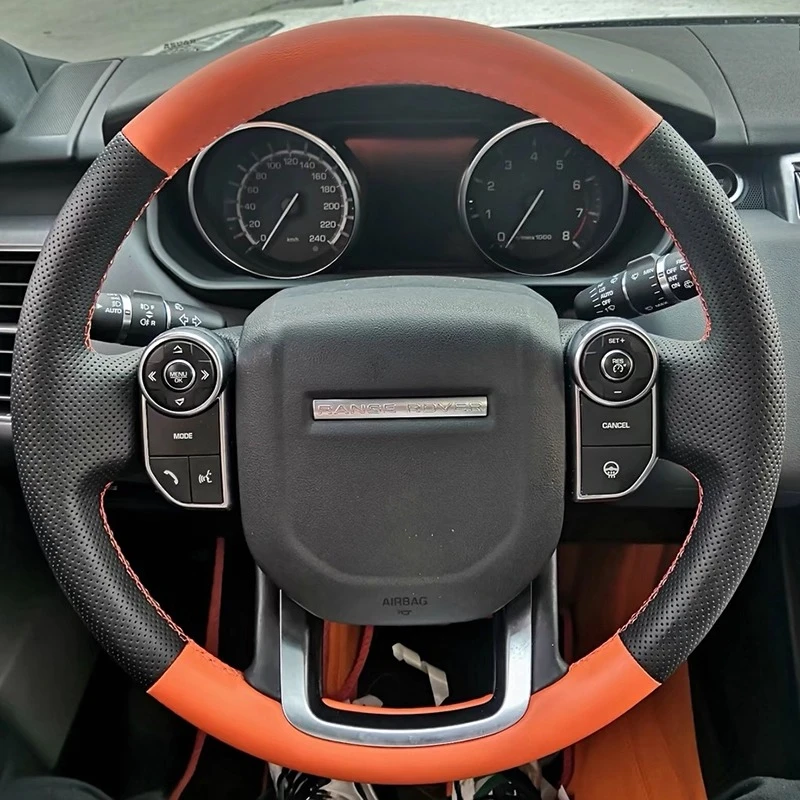 For Land Rover Range Rover Sport 2014-2017 Hand-Stitched Non-Slip Black Orange Genuine Leather Car Steering Wheel Cover
For Land Rover Range Rover Sport 2014-2017 Hand-Stitched Non-Slip Black Orange Genuine Leather Car Steering Wheel Cover