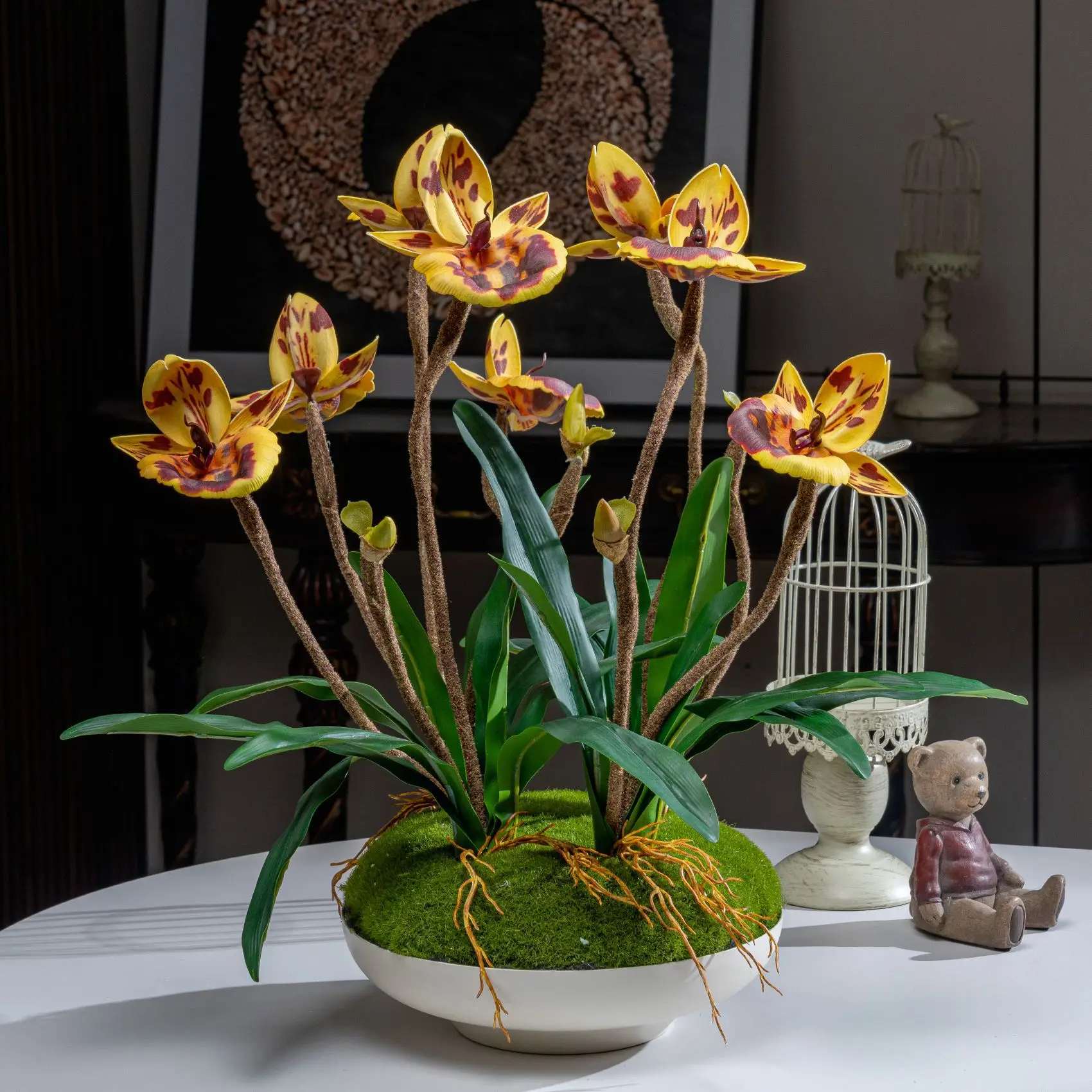 Simulated Angelica Paphiopedilum Artificial Flower Silk Flower Ornament Bionic Flower Arrangement Decoration Plant
Simulated Angelica Paphiopedilum Artificial Flower Silk Flower Ornament Bionic Flower Arrangement Decoration Plant