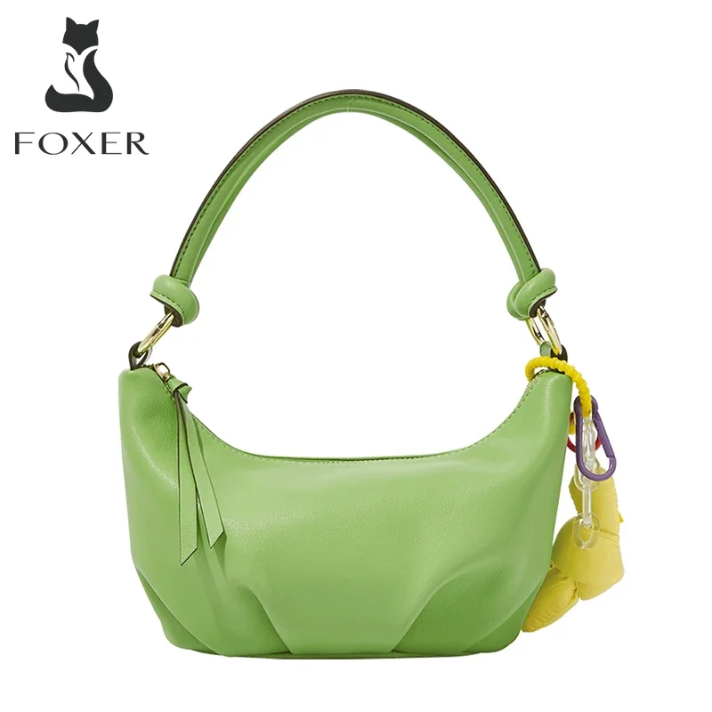 FOXER Design Lady Premium Shoulder Bag Colorful Zipper Hobos Bags Fashion Girl's Crossbody Bag Women Split Leather Small Handbag
FOXER Design Lady Premium Shoulder Bag Colorful Zipper Hobos Bags Fashion Girl's Crossbody Bag Women Split Leather Small Handbag