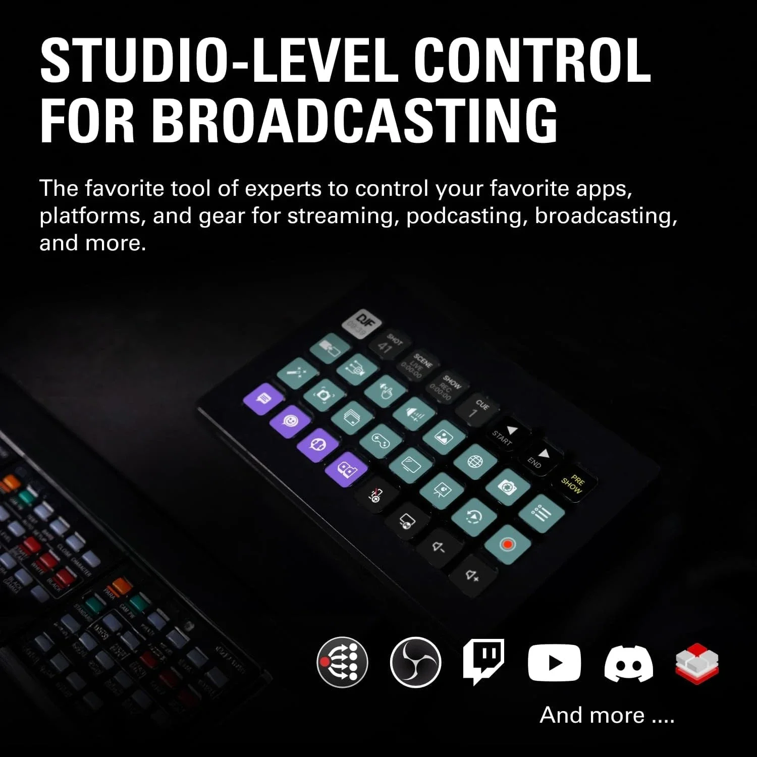 Бестселлер Stream Deck XL – профессиональный студийный контроллер, 32 макроклавиши, запуск действий в приложениях и программном обеспечении, например, OBS. Ограниченное количество в наличии.
Бестселлер Stream Deck XL – профессиональный студийный контроллер, 32 макроклавиши, запуск действий в приложениях и программном обеспечении, например, OBS. Ограниченное количество в наличии.