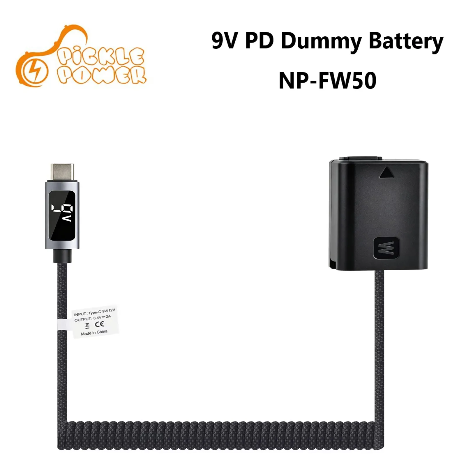 9V NP-FW50 Dummy Battery, PD Type-C DC Power Adapter For Sony Alpha ZV-E10 A7 A7R A7S A7II A7RII A5100 A6100 A6400 A6500 Camera
9V NP-FW50 Dummy Battery, PD Type-C DC Power Adapter For Sony Alpha ZV-E10 A7 A7R A7S A7II A7RII A5100 A6100 A6400 A6500 Camera