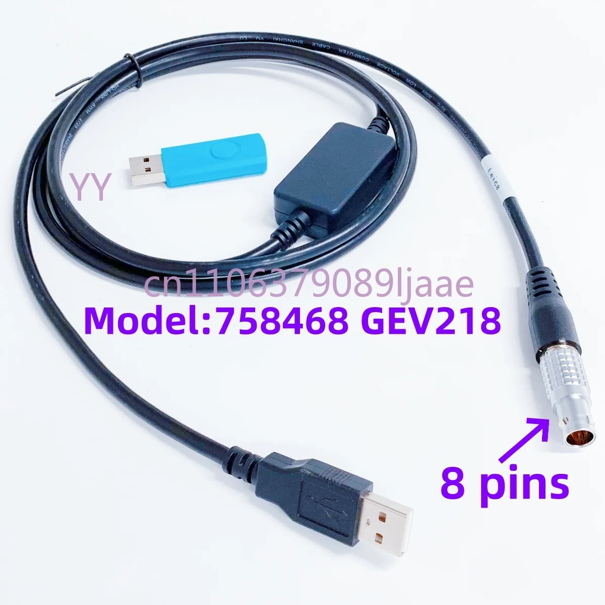 Кабель USB GEV218, 8-контактный, для тахеометра Leica TM30/TS30
Кабель USB GEV218, 8-контактный, для тахеометра Leica TM30/TS30